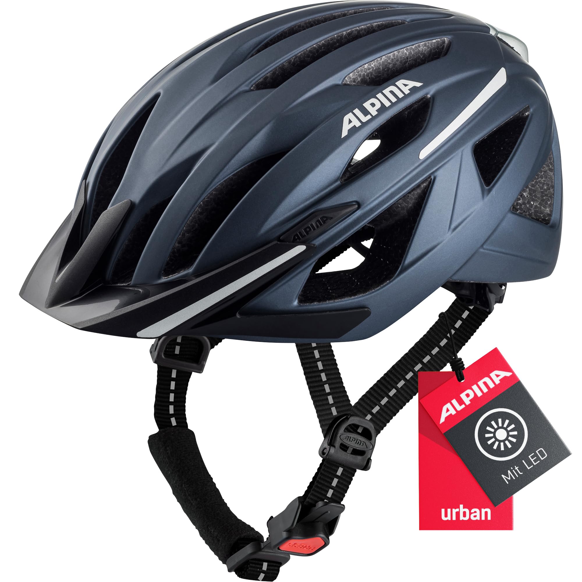 ALPINA Unisex - Adult, HAGA cycling helmet, indigo matt, 51-56 cm