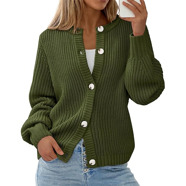 Amazon.com: Slimming Button Cardigan Sweater Ultra-Soft