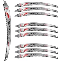Lames De Scie Sabre EZARC 380mm - Denture Japonaise 6TPI, Pour Élagage | Lot De 3