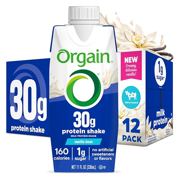 ORGAIN 30G HIGH PROTEIN SHAKE, DAIRY ISOLATE MILK...