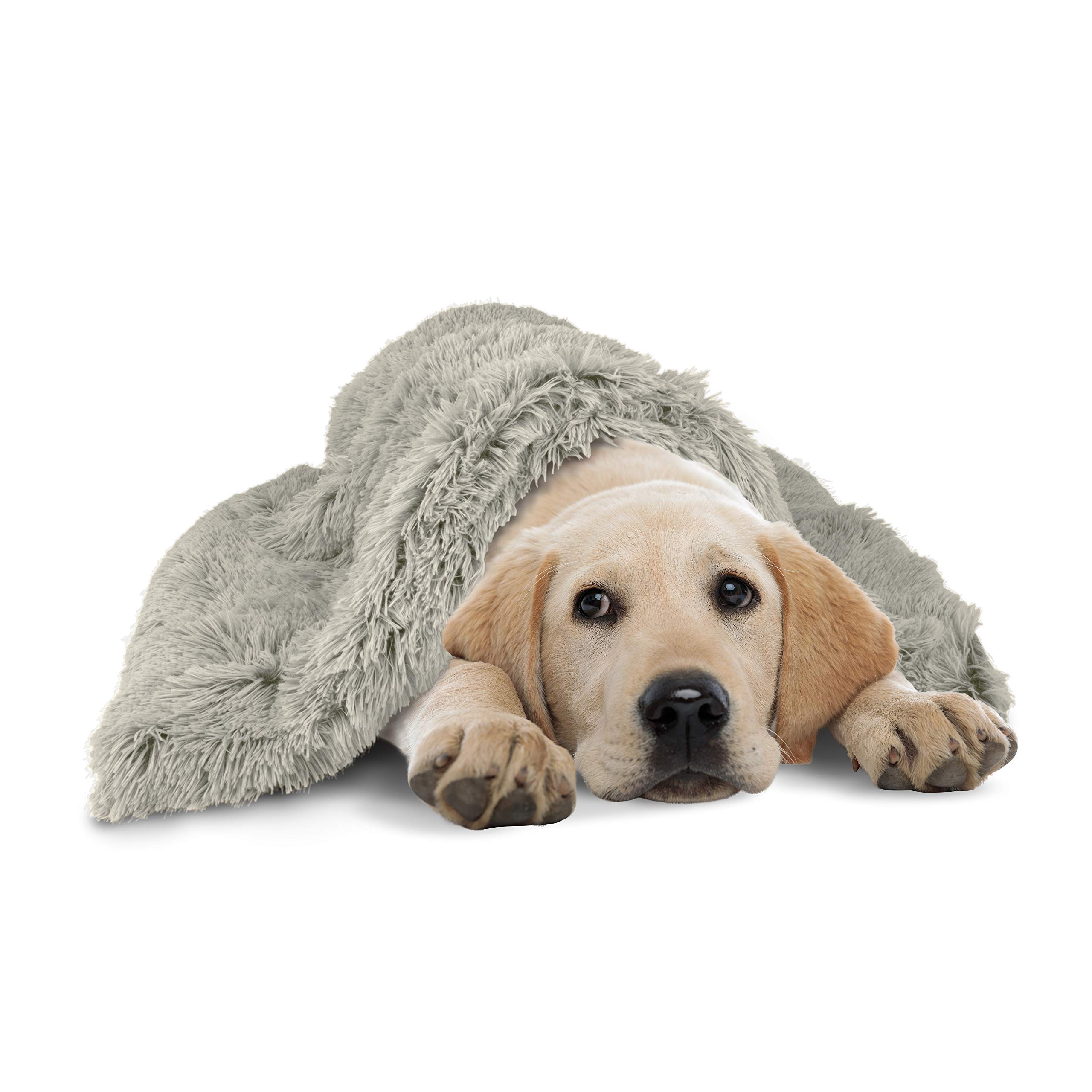 The Dog’s Blanket Sound Sleep Donut Dog Blanket, Large Silver Grey, Calming, Anti-Anxiety Snuggler Blanket, Veterinary Approved