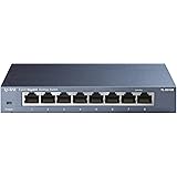 TP-Link 8 Port Gigabit Ethernet Network Switch | Ethernet Splitter | Sturdy Metal w/ Shielded Ports | Plug-and-Play | Traffic Optimization | Unmanaged (TL-SG108)