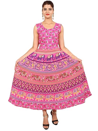 Women's A-Line Maxi Dress (JSL173_Blue_Free Size)