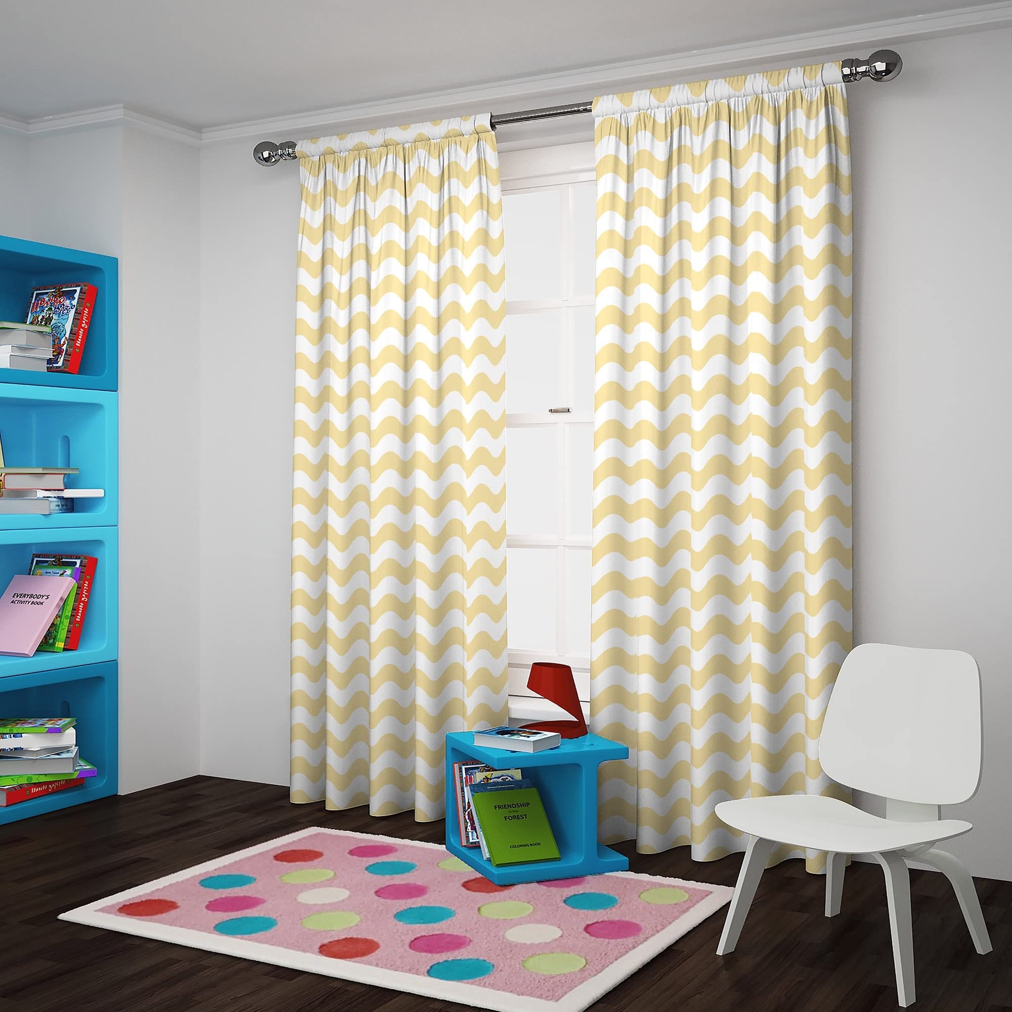 Eclipse Living Room, Polyester, Yellow, 42 in x 84 in