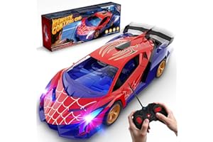 ZIROKAY Spider Remote Control Car with Multi-Color Flash Lights, Drift RC Cars, Spider Toys Gifts for 3 4 5 6 7 8 9 10 Year Old Boys Age 3-4 4-6 6-8 8-12 Christmas Birthday Gift, Toddler Kids Toy