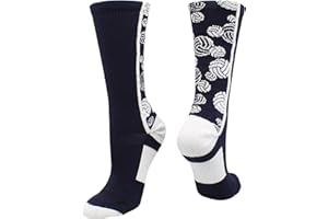 MadSportsStuff Crazy Volleyball Logo Crew Socks (multiple colors)