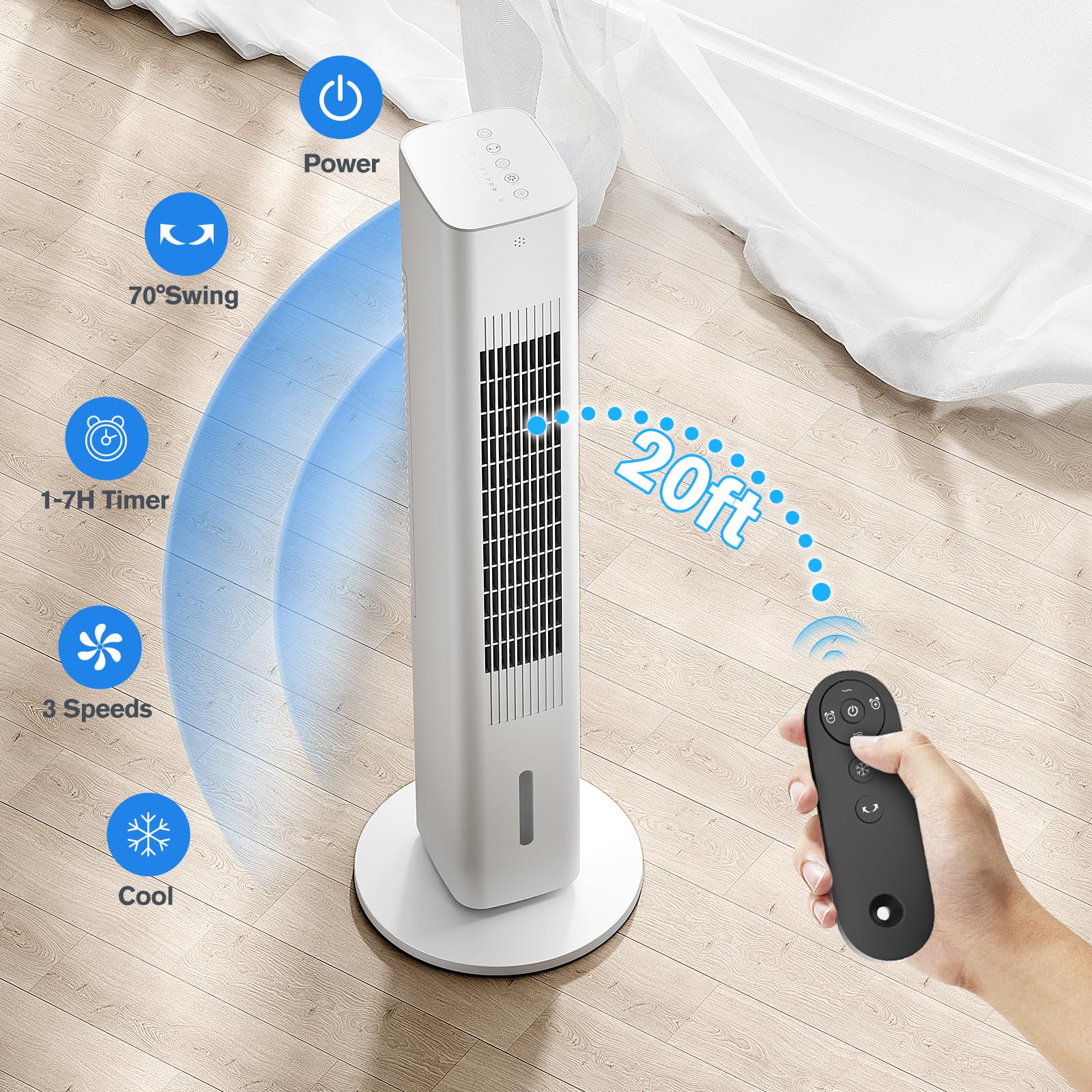 Windowless Fan Mua Windowless Portable Air Conditioners, 35’’ Cooling Tower Fan w ...