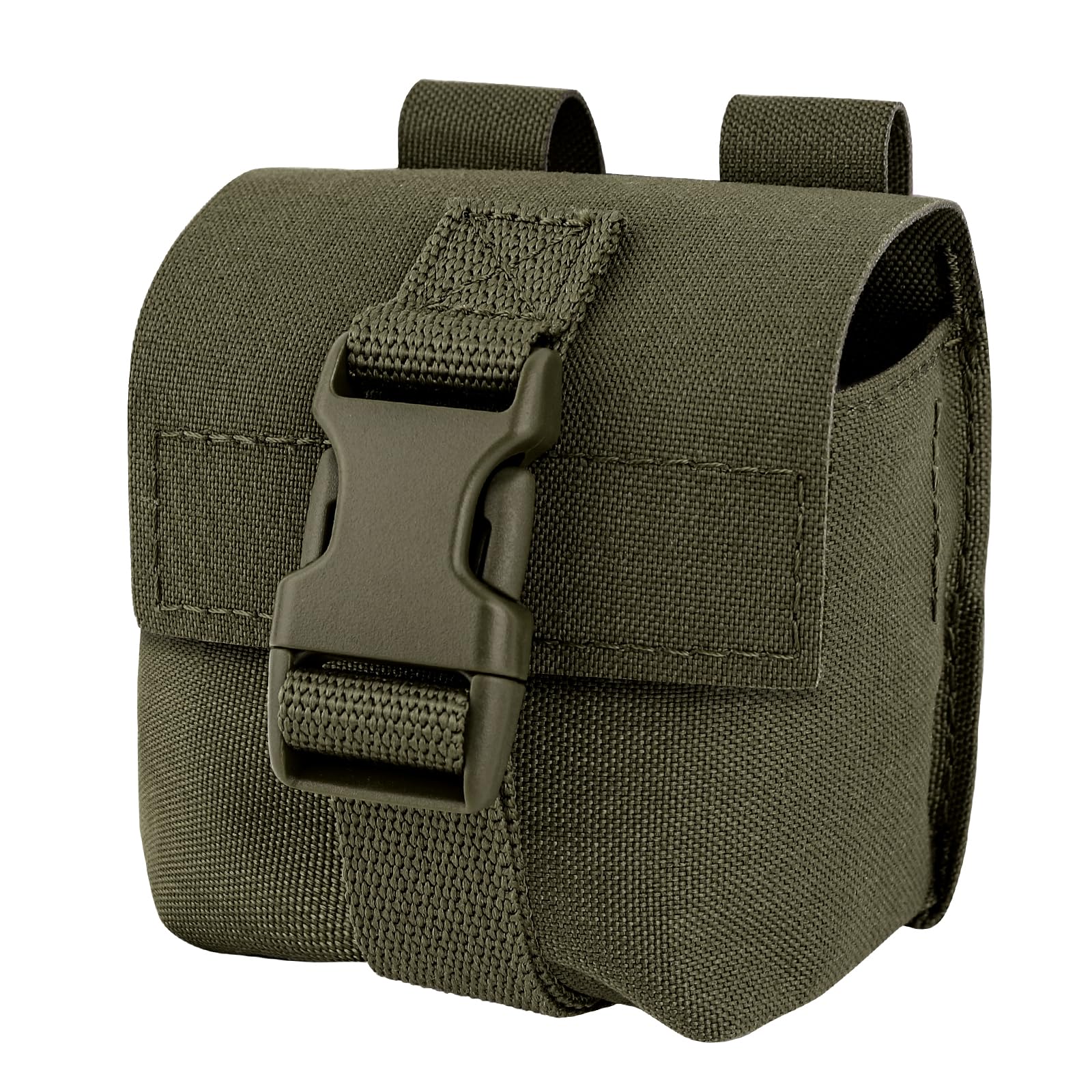 Tactical Single Frag Grenade Pouch, MOLLE Small Handy EDC Glove Pouch (Ranger Green)