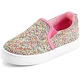 K KomForme Toddler Sneakers for Girls Boys Slip On Canvas Walking Shoes