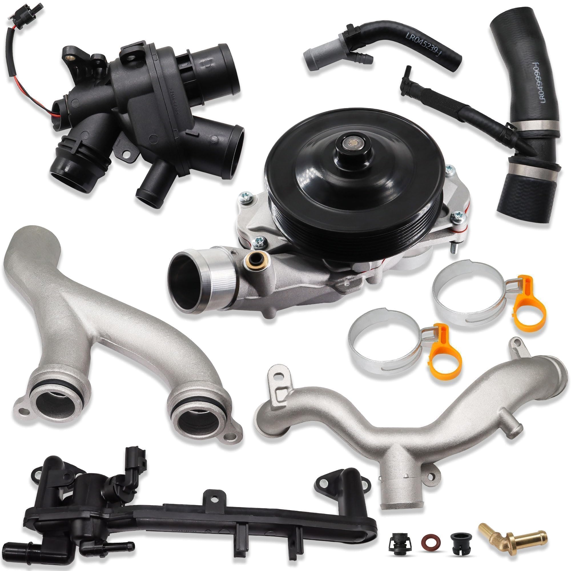 Photo 1 of LoloWheat Cooling System Replace Compatible with 2010-2020 Jaguar for 2010-2020 Land Rover 3.0L 5.0L # Replace AJ813909 C2Z29189 C2Z28248 AJ812119 C2Z18615 AJ814042 C2D20660 C2Z27933