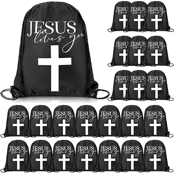 Amazon.com: Bulyoou 24 Pcs Religious Drawstring Backpack  display picture 1