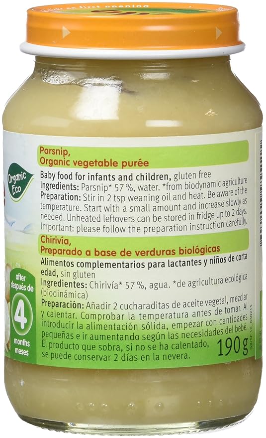 Holle Potito de Chirivía (+4 meses) - Paquete de 6 x 125 gr ...