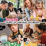 FosterToys Air Dry DIY Clay Pottery Kit for Beginners Tools 12 Paints view 5