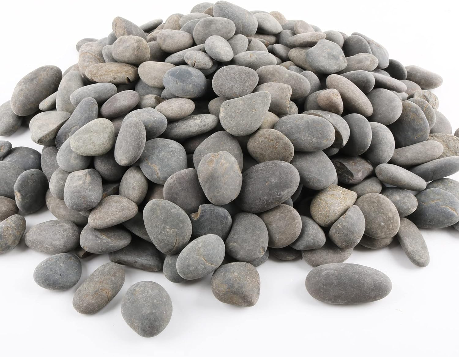 Hardscaping Materials - 18 Pounds Natural River Rocks Mexican Beach Pebbles for Garden Landscape Stone Paving Stone Grey 1 Inch - 1.5 Inch
