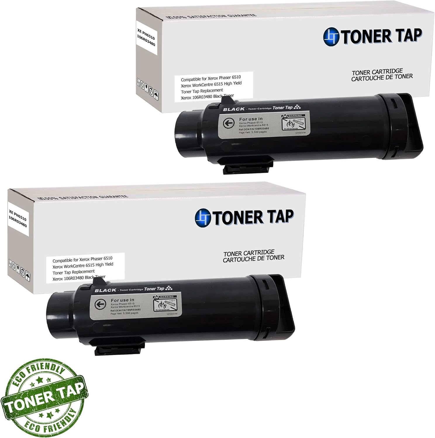 Toner Tap for Xerox Phaser 6510, WorkCentre 6515 Compatible Toner Replacement High Yield (5 Pack, 2 Black, 1 CMY): Electronics
