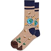Hot Sox Men's Earth Day Crew Socks 1 Pair, Hemp Heather, Men's Shoe 10-13
