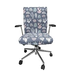 Lunarable Cactus Office Chair Cover, Grungy Vintage