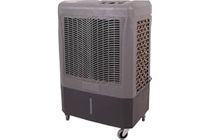 Portable Swamp Coolers - 3100 CFM MC37M Evaporative Air Cooler with 3-Speed Fan - Water Cooler Fan 950 sq. ft. Coverage High Velocity Outdoor Cooling Fan Swamp Cooler by Hessaire - Gray