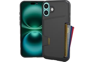 Smartish® iPhone 16 Plus Wallet Case - Wallet Slayer Vol. 1 [Slim + Protective] Credit Card Holder - Drop Tested Hidden Flip Card Slot Cover Compatible with Apple iPhone 16 Plus - Black Tie Affair