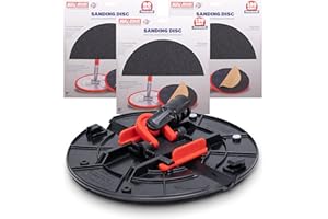 WALBOARD WAL-BOARD TOOLS Folding Radial Drywall Sander Kit, 9-inch, with 18 Sanding Discs 80/120/180 Grit, Wall and Corner Sanding, DTKRS2