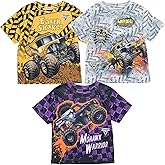 Monster Jam 3 Pack T-Shirts Toddler to Big Kid Grave Digger El Toro Loco Megalodon