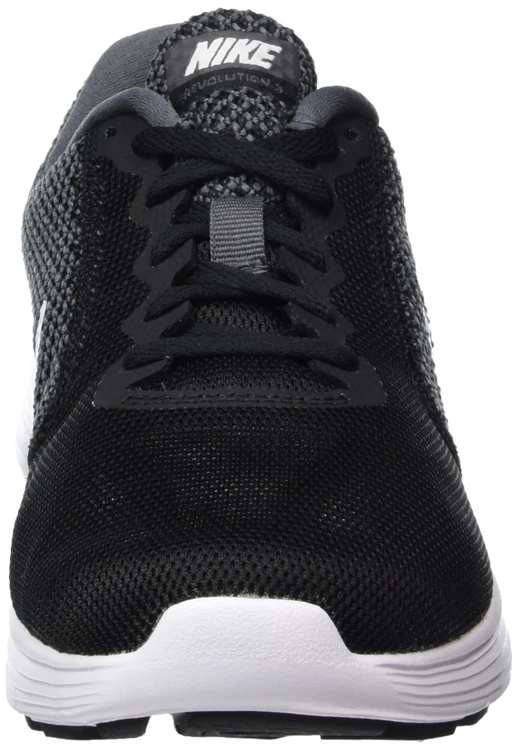 nike women's dark grey/white/black mesh running shoes -8.5 b(m) us