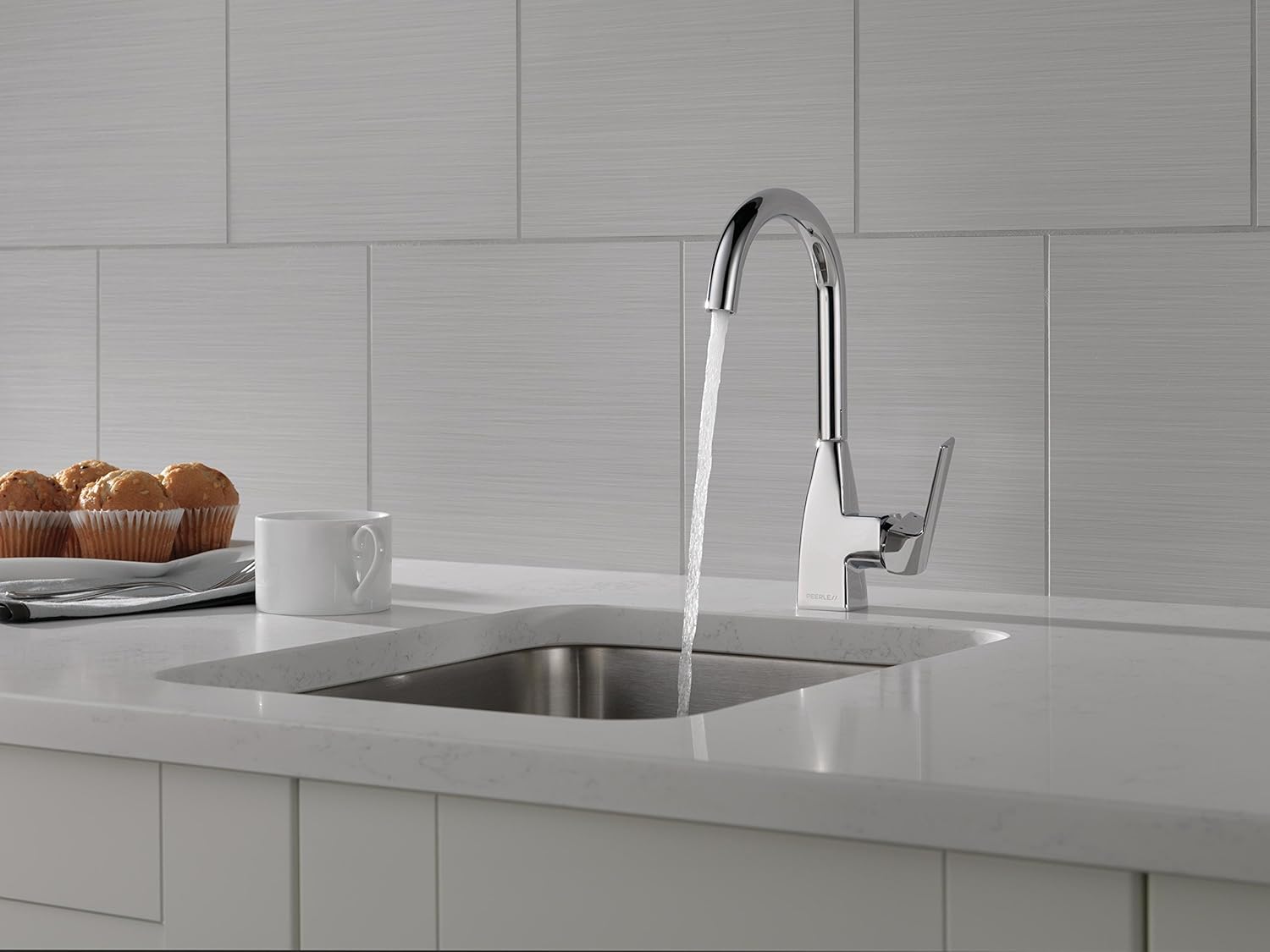 Peerless Xander Single-Handle Bar-Prep Kitchen Sink Faucet, Stainless P1819LF-SS - - 