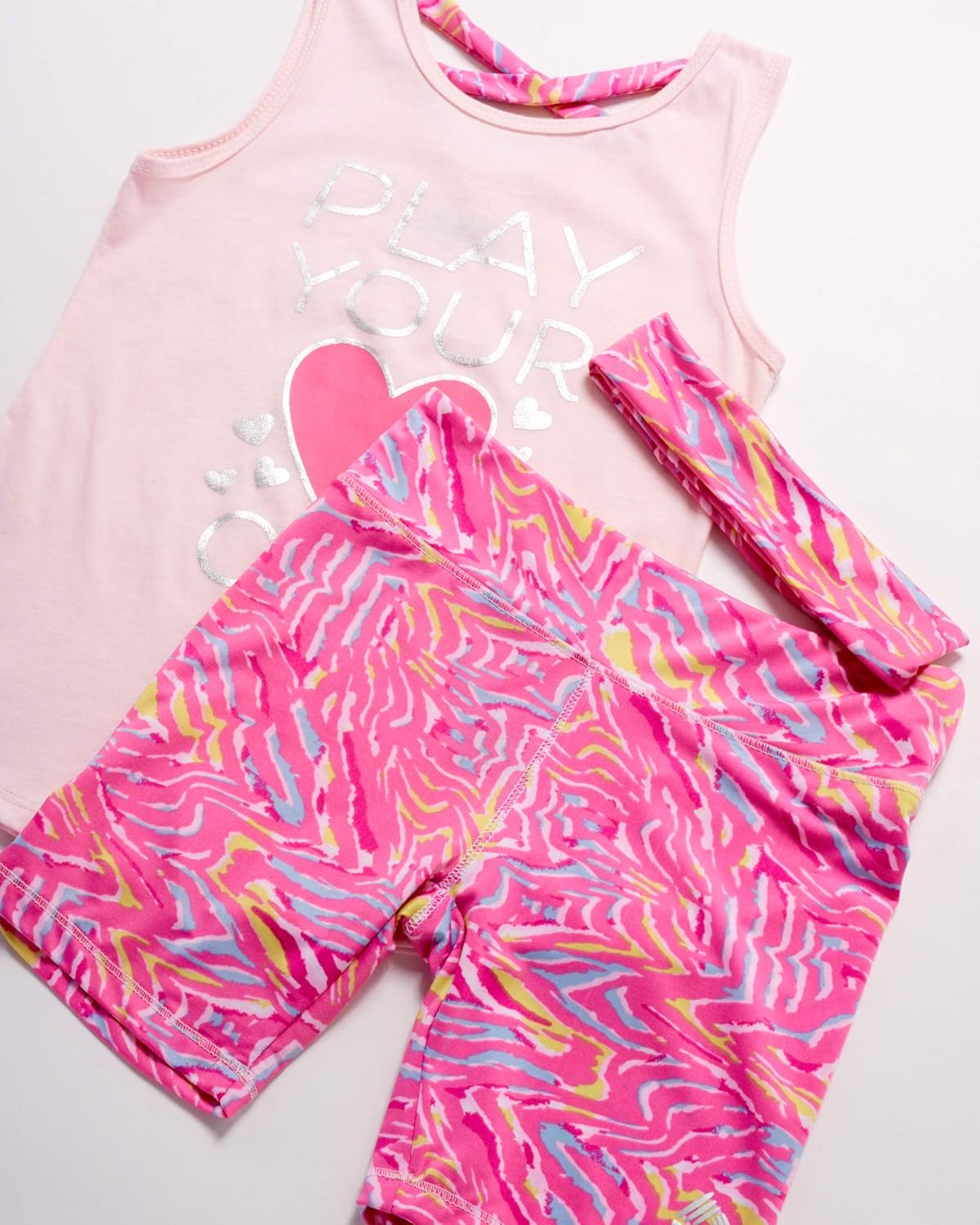 RBX Girls' Active Bike Shorts Set - Short Sleeve T-Shirt and Yoga Gym Shorts: Clothing