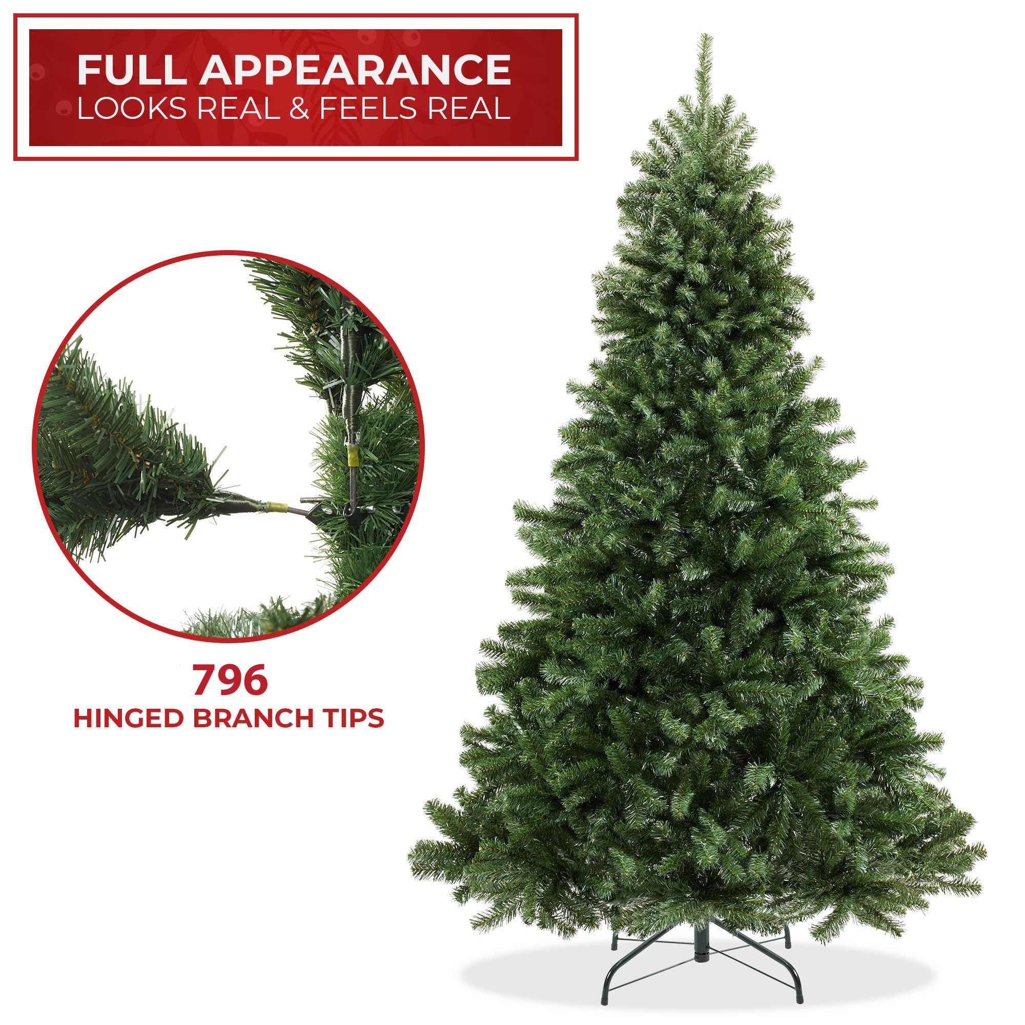 Casafield 9FT Realistic Green Spruce Artificial Holiday Christmas Tree