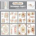 CrafTreat Sunflower Decoupage Paper for Crafts - Beautiful Flower and Sunflower Vintage - Size: A4 (8.3 x 11.7 Inch) 8 Pcs - Furniture Decoupage Paper Sunflower
