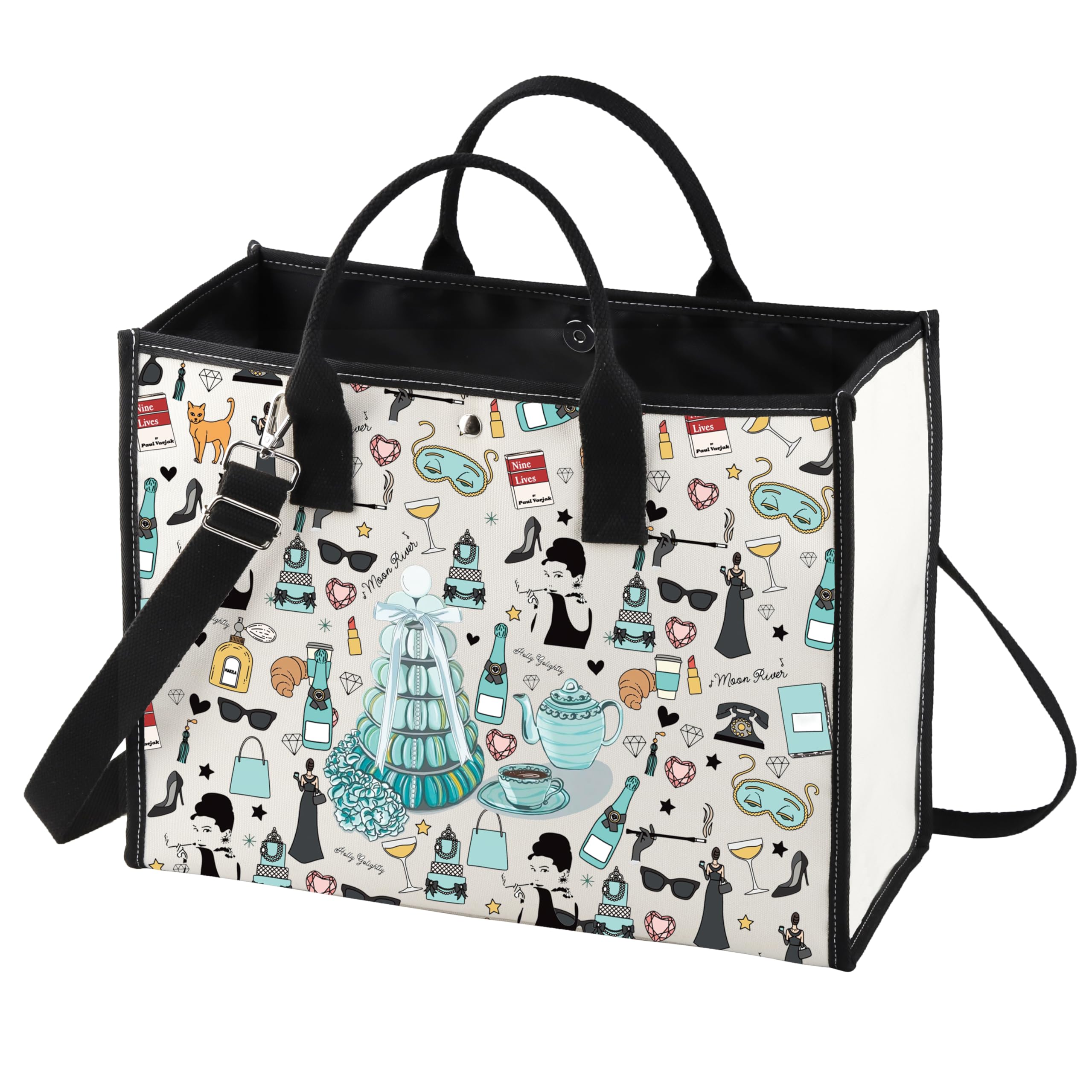 LEVLO Holly Golightly Cosmetic Makeup Bag Holly & Paul Fans Gift Holly Classic Movies Zipper Pouch Bag, Holly Golightly LT