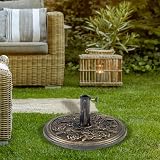 Straame 9KG Cast Iron Effect Parasol Base Floral Rose Garden Outdoor Umbrella view 7