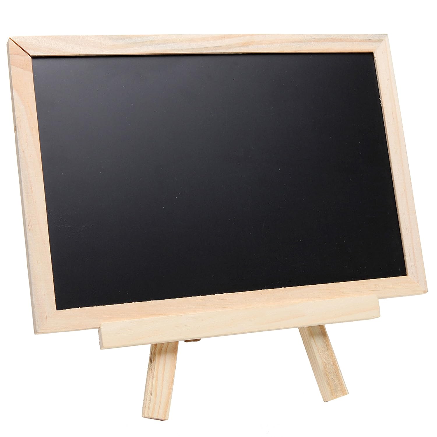MyGift Small Wood Chalkboard Easel, Whiteboard Stand w/ Chalks,