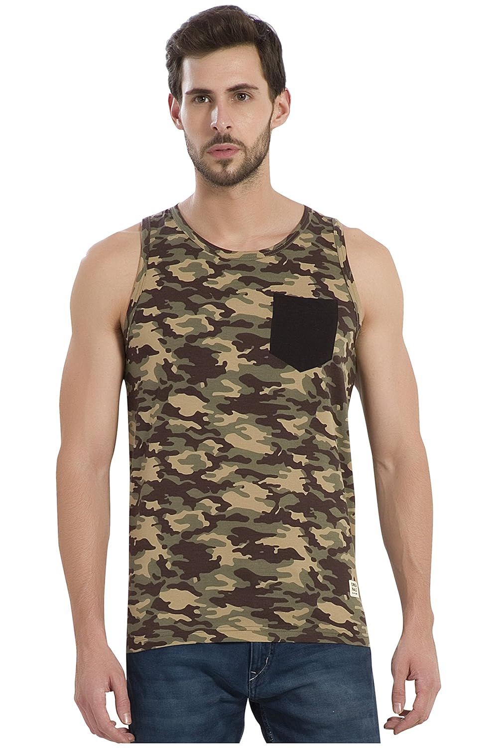 alan jones men's printed cotton vest