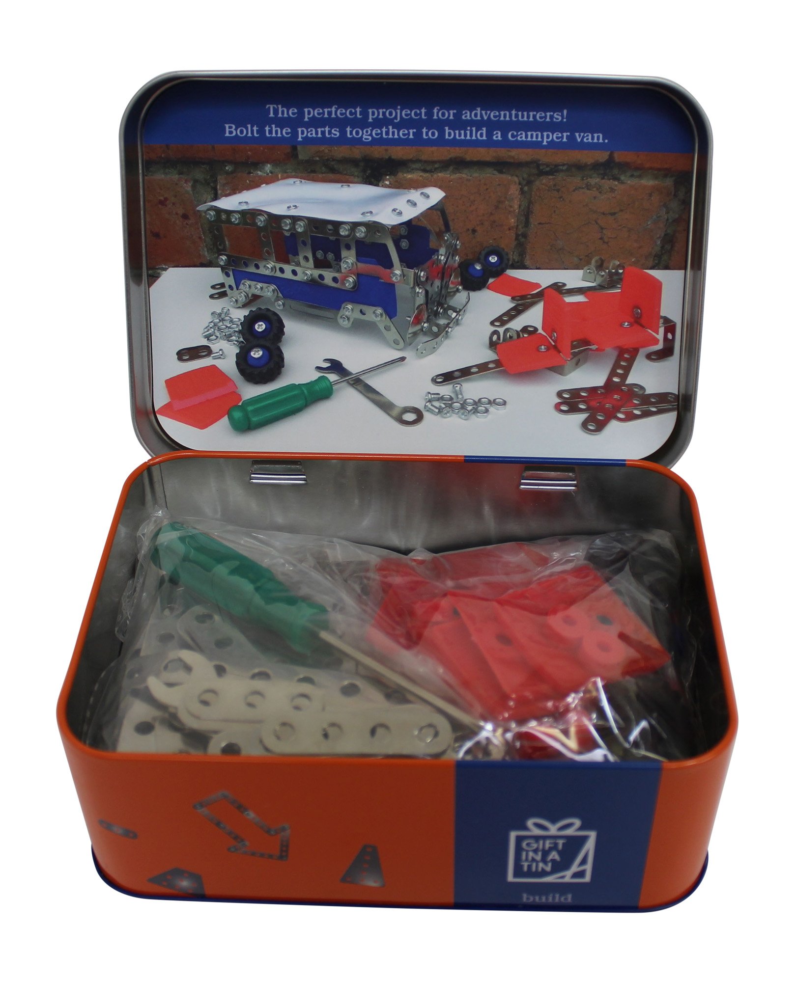 Apples to Pears Gift in a Tin Camper Van Construction Kit