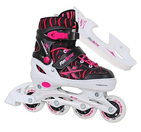 FunActive 2in1 Schlittschuhe und Inlineskates Albis Duo Girl by Tempish Gr. 26-29, 30-33, 34-37, 38-41 verstellbar