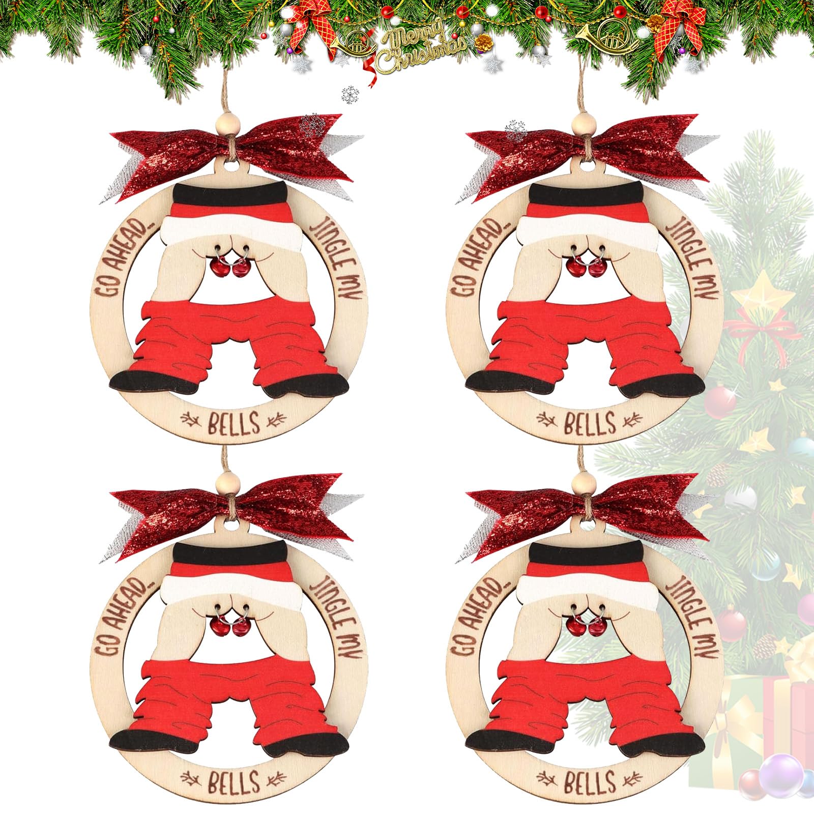 Christmas Decorative Pendants, 4 Pieces Hanging Christmas Ornaments, Christmas Ornaments, Christmas Decorations, Miniature Christmas Ornaments, Decorative Hanging Ornaments, Christmas Decorations