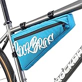 ROCKBROS Bike Frame Bag 1.9L Bike Triangle Bag Water Resistant Bike Frame Pouch Black/Blue/Red Bike Bag for Bicycles Blue