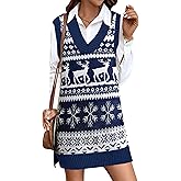 Zeagoo Womens Tank Sweater Dress Sweater Vest Knitted Pullovers Sweaters 2025