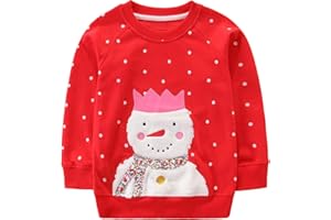 Bumeex Toddler Girl Sweatshirt Clothes Outfit,Cotton Crewneck Christmas Clothing