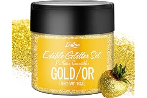 Edible Glitter - 30g Edible Luster Dust Metallic Food Grade Coloring Glitter for Drinks, Baking, Cake Decorating - Edible Dus