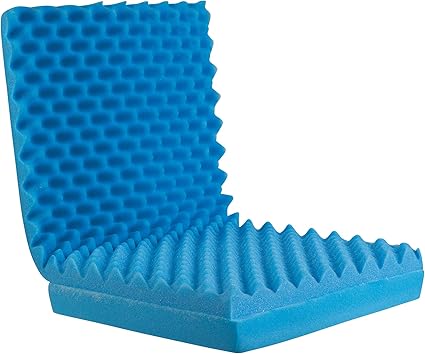 Egg Crate Sculpted Foam Seat Cushion with Full Back, Blue