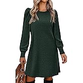 Zeagoo Women Fall Winter Dress Knitted Pullover Dresses