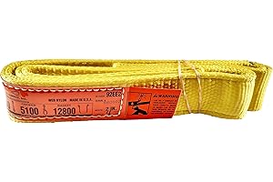 DD Sling. Multiple Sizes in Listing! (Made in USA) 2x4', 2 Ply, Nylon Lifting Slings, Eye & Eye, 12.800 Basket Load Capacity (USA Made Nylon Webbing) (2x4') by "DD Sling & Supply, Inc."