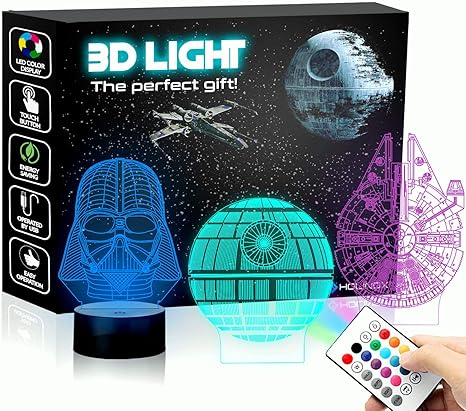 star wars lamp set of 3 death star 3d light awesome gift for star wars fans 75159 mt471 starwars gifts