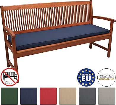 Beautissu Loft Bk Bankauflage Auflage Fur Gartenbank Sitzkissen 120x48x5 Cm Dunkelblau Polsterauflage Mit Oeko Tex Weitere Farben Grossen Amazon De Kuche Haushalt