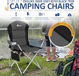 SUNMER Padded Camping Chairs Set of 2 Deluxe Folding Chairs with Cup Holder view 2
