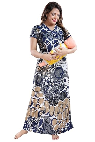 Sarina Womens Side Zip Feeding/Maternity Nighty/Nightwear