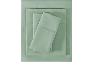 Softan Queen Size Sheet Set, Cozy Microfiber Queen Bed Fitted Sheet with 15" Deep Pocket & Non-Slip Straps, Bedding Sheets & 