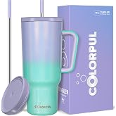 40oz Stainless Steel Tumbler with Handle &amp; Leak-Proof Lid | Insulated coffee tumbler&rsquo;s | Keeps Cold 34H/Hot 10H | insulated tumblers with Straw | Cupholder Friendly | Mom birthday gifts (Fairyland)